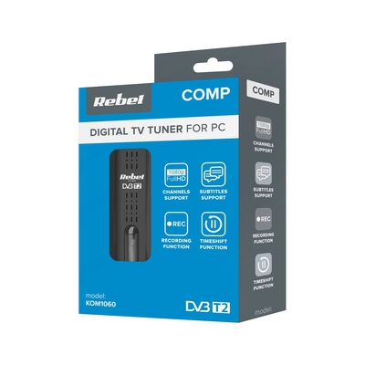 Product TV Tuner Rebel Comp DVB-T2,DVB-C,DVB-T H.265 HEVC USB base image