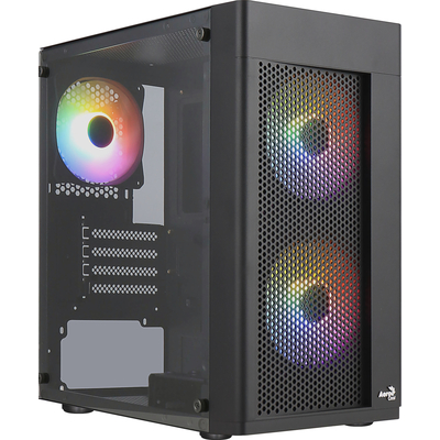 Product Κουτί Η/Υ Aerocool HEXFORMBKV2 Micro ATX PC 3 Fans FRGB Black base image