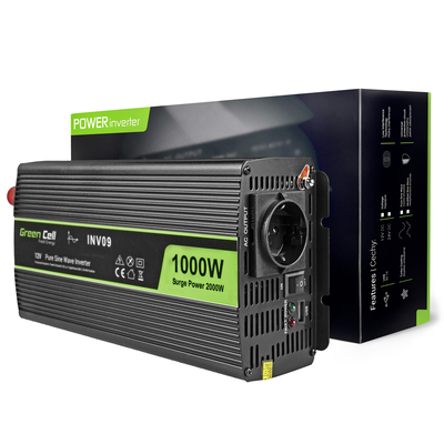 Product Inverter Αυτοκινήτου Green Cell INV09 Auto 1000 W Black base image