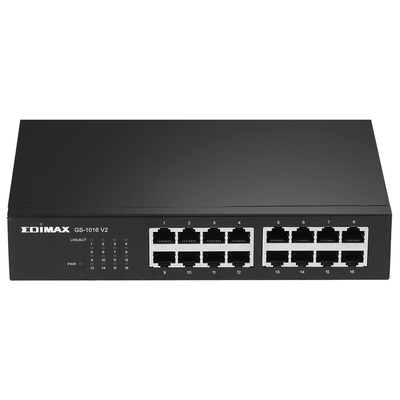 Product Network Switch Edimax GS-1016 V2 Managed Gigabit Ethernet (10/100/1000) Black base image