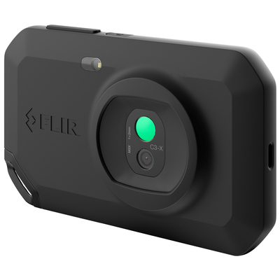 Product Θερμοκάμερα Flir C3-X Black 1800 mAh Vanadium Oxide Uncooled Focal Plane Arrays Built-in display 128 x 96 pixels LCD 640 x 480 pixels base image