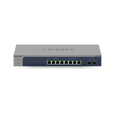 Product Network Switch Netgear 8-Port Multi-Gigabit/10g Ethernet Ultra60 PoE++ Smart Managed Pro with 2 SFP+ Ports (MS510TXUP) base image