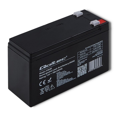 Product Μπαταρία UPS Qoltec 53030 AGM battery , 12V , 7Ah , max 105A base image