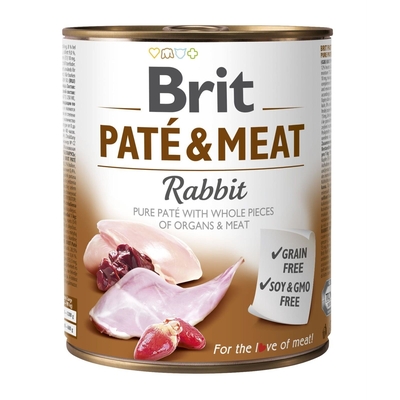 Product Υγρή Τροφή Σκύλων Brit Pat & Meat with rabbit - 800g base image