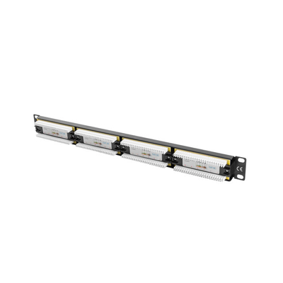 Product Patch Panel Lanberg 24 port 1U Cat.5e UTP Black PPU5-1024-B base image