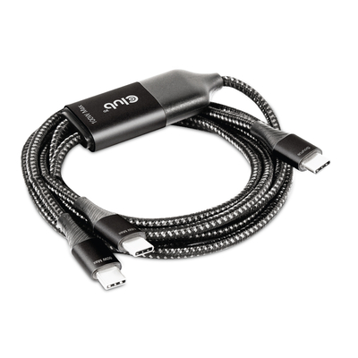 Product Καλώδιο USB Club 3D CAC-1527 USB Type-C, Y charging to 2x USB Type-C max. 100W, 1.83m base image