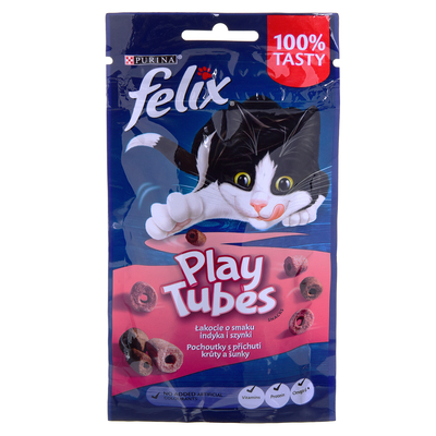 Product Υγρή Τροφή Γάτας Felix Play Tubes Turkey, Ham - 50 g base image