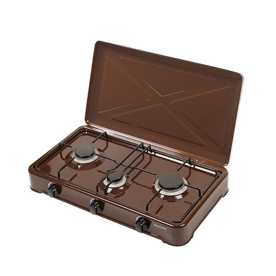 Product Επιτραπέζια Εστία Υγραερίου Ravanson K-03BR Adjustable gas 3 burners brown base image