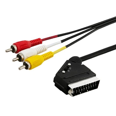 Product Καλώδιο Scart Savio Audio/video 3xRCA (CINCH) cable 2m CL-133 Black base image
