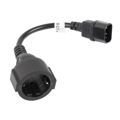 Product Καλώδιο Τροφοδοσίας Lanberg CA-C14E-10CC-0018-BK Black 0.18 m C14 coupler base image