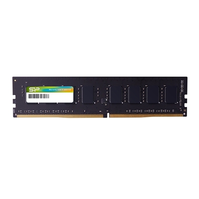 Product Μνήμη RAM Σταθερού DDR4 16GB Silicon Power UDIMM RAM memory 3200 MHz CL22 (SP016GBLFU320X02) Black base image