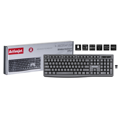 Product Πληκτρολόγιο Ασύρματο Activejet USB K-3803SW base image