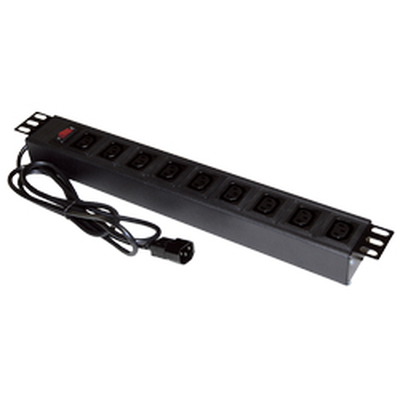 Product Πολύπριζο Για Καμπίνα Δικτύου A-LAN PZ010 power extension 1.8 m 9 AC outlet(s) Indoor Black base image