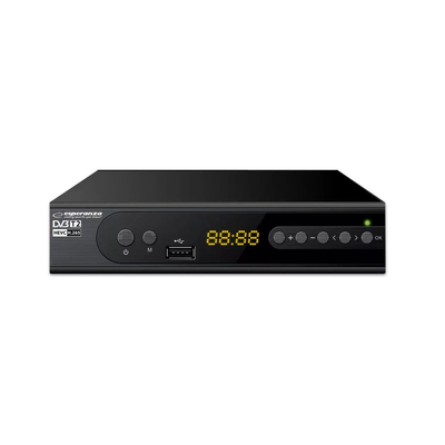 Product Ψηφιακός Δέκτης Esperanza EV106R Digital DVB-T2 H.265/HEVC tuner, Black base image