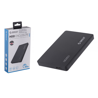 Product Θήκη Σκληρού Δίσκου Orico HDD/SSD ENCLOSURE 2,5', USB-A 3.1, ALU,BLACK base image