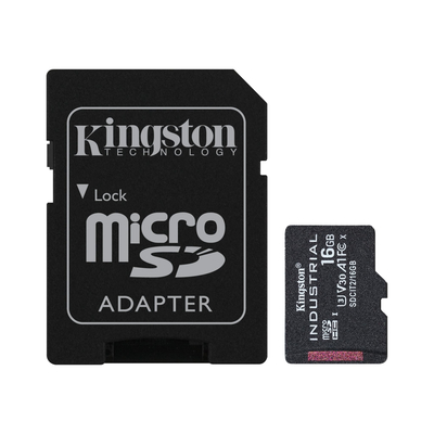 Product Κάρτα Μνήμης MicroSDHC 16GB Kingston Industrial UHS-I Class 10 base image