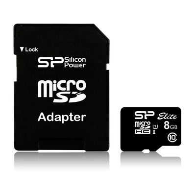 Product Κάρτα Μνήμης microSDHC 8GB Silicon Power Elite UHS-I Class 10 base image