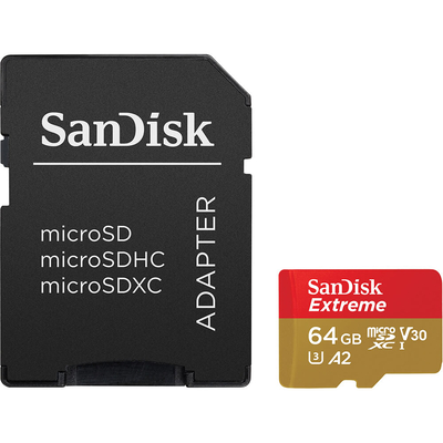 Product Κάρτα Μνήμης MicroSDXC 64GB SanDisk Extreme UHS-I Class 10 base image
