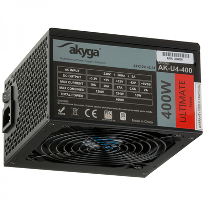 Product Τροφοδοτικό 400W Akyga AK-U4-400 20+4 pin ATX ATX Black base image