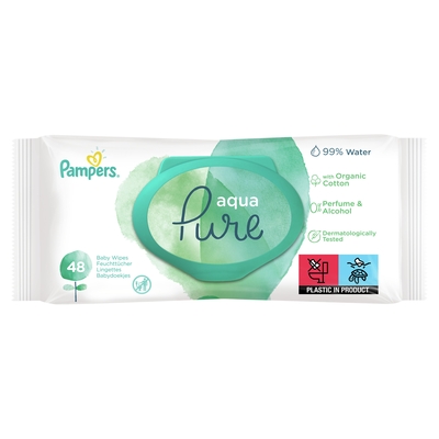 Product Μωρομάντηλα Pampers Baby Wipes 81690414 Aqua Pure 9 Packs = 432 Wipes base image