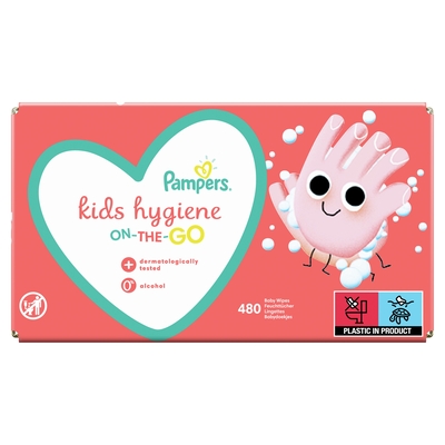 Product Μωρομάντηλα Pampers Kids Hygiene on-the-go baby wet wipes 12x40 pcs. base image