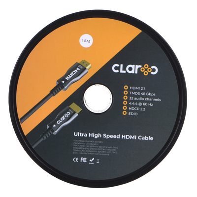 Product Καλώδιο HDMI Claroc FIBER OPTIC AOC, 2.1, 8K, 15M base image