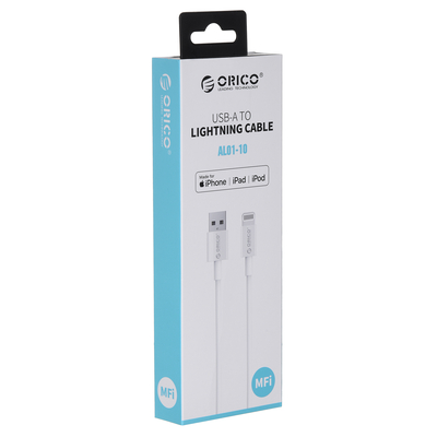 Product Καλώδιο USB Orico LIGHTNING MFI CERTIFIED, WHITE,18W, 1M base image