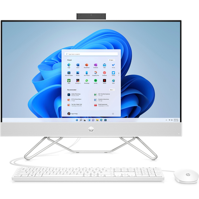 Product All In One HP 27-cb0159nw OctaCore Ryzen 7 5700U 27"FHD AG 300nit IPS 8GB_3200MHz SSD512 Radeon RX Vega 8 WiFi BT5 Cam720p Keyboard + Mouse Win11 2Y Starry White base image