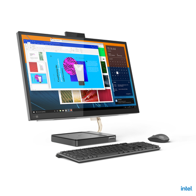 Product All In One Lenovo IdeaCentre AIO 5 27IOB6 i5-11400T 27" QHD IPS 350nits 16GB DDR4 3200 SSD512 Intel UHD Graphics 730 LAN Win11 Stormy Grey base image