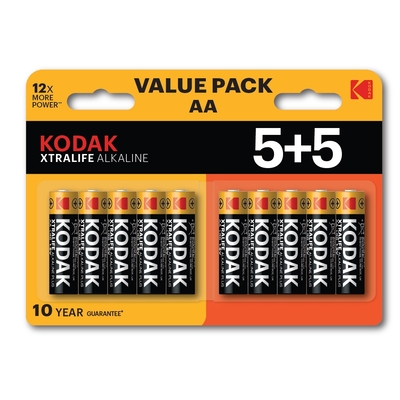 Product Μπαταρίες Αλκαλικές Kodak XTRALIFE AA 10 (5+5 pack) base image