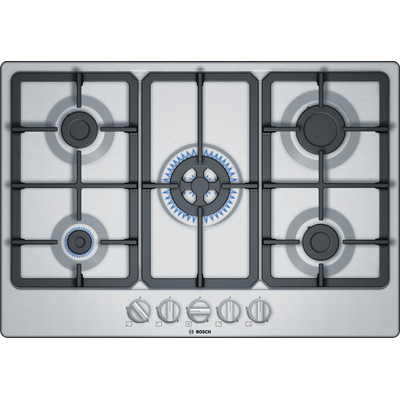 Product Εστία Υγραερίου Bosch Serie 4 PGQ7B5B90 Stainless steel Built-in 75 cm 5 zone(s) base image