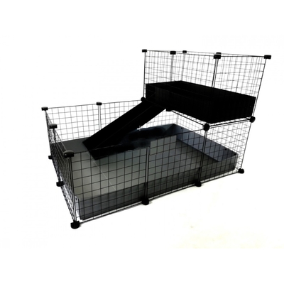 Product Κλουβί Τρωκτικών C&C modular one-storey 3x2 + Loft 2x1 + Silver ramp base image