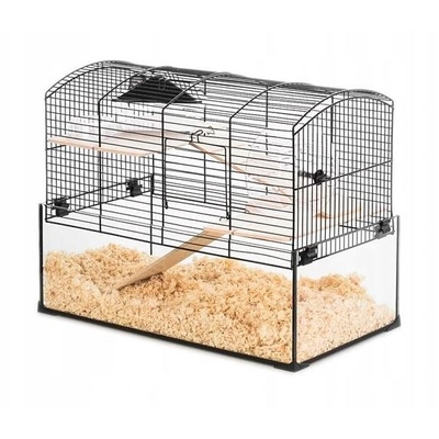 Product Κλουβί Τρωκτικών Zolux Neo Panas Little with glass cuvette, black base image