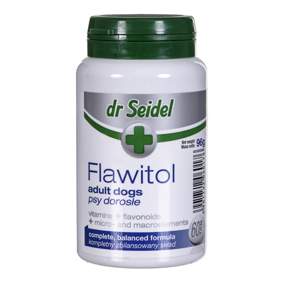 Product Συμπλήρωμα Διατροφής Dr Seidel Flawitol - tablets improving the condition for adult dogs 60tab. base image