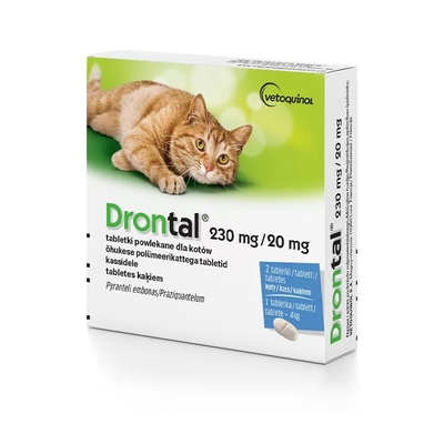 Product Συμπλήρωμα Διατροφής Κατοικίδιου Vetoquinol Drontal - worming tablets for cats base image