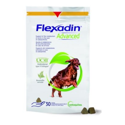 Product Συμπλήρωμα Διατροφής Κατοικίδιου Vetoquinol Flexadin Advanced- snacks for dogs- 30 tablets base image