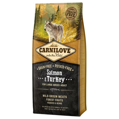 Product Ξηρά Τροφή Σκύλων Carnilove Salmon&Turkey Adult Large 4kg base image