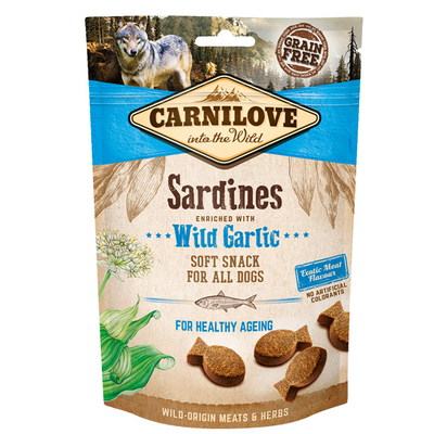 Product Ξηρά Τροφή Σκύλων Carnilove Semi Moist Snack Sardines Enriched With Wild Garlic - 200 g base image