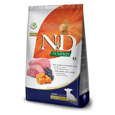Product Ξηρά Τροφή Σκύλων Farmina N&D GF PUMPKIN LAMB&BLUEBERRY PUPPY MINI 7kg base image