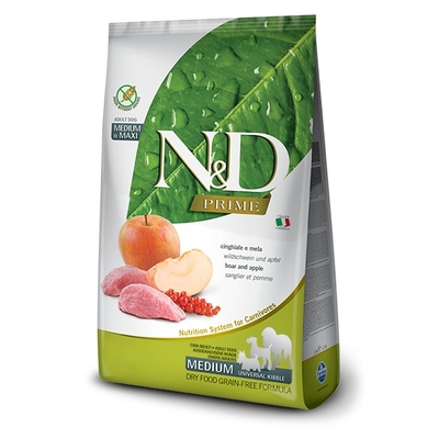 Product Ξηρά Τροφή Σκύλων Farmina N&D PRIME WILD BOAR AND APPLE ADULT MEDIUM & MAXI 12 kg base image