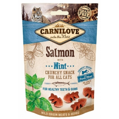 Product Ξηρά Τροφή Γάτας Carnilove Crunchy Snack Salmon & Mint - treat with salmon and mint - 50 g base image