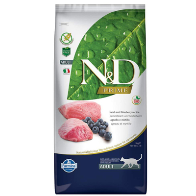 Product Ξηρά Τροφή Γάτας Farmina N&D Prime Lamb & Blueberry Adult 5 kg base image
