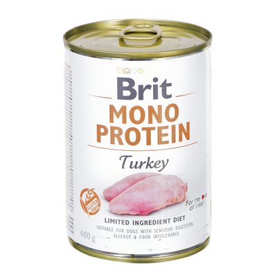 Product Υγρή Τροφή Σκύλων BRIT Mono Protein TURKEY 400g base image