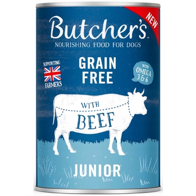 Product Υγρή Τροφή Σκύλων Butcher's Original Junior Pieces z beef w jelly 400g base image