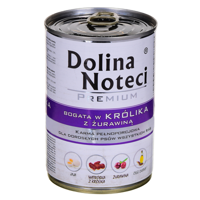 Product Υγρή Τροφή Σκύλων Dolina Noteci Premium Rich in rabbit and cranberry 400 g base image