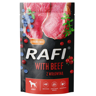 Product Υγρή Τροφή Σκύλων Dolina Noteci Rafi with beef - 500g base image