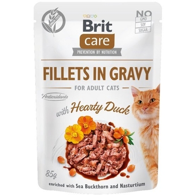 Product Υγρή Τροφή Γάτας Brit Care Cat Fillets In Gravy Hearty Duck 85g base image