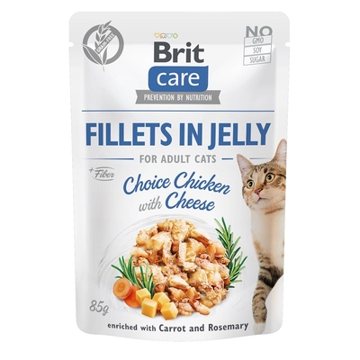 Product Υγρή Τροφή Γάτας Brit Care Cat Fillets In Jelly Choice Chicken&Cheese 85g base image