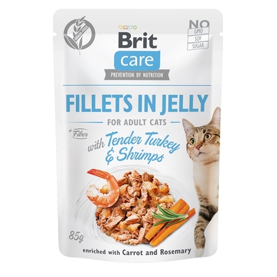 Product Υγρή Τροφή Γάτας Brit Care Cat Fillets In Jelly Tender Turkey&Shrimps 85g base image