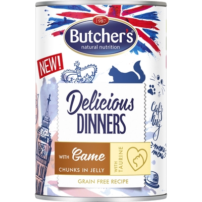Product Υγρή Τροφή Γάτας Butcher's Delicious Dinners Pieces 400g base image
